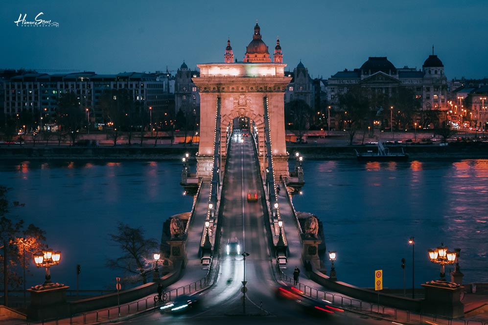 Bridge Budapest Human street